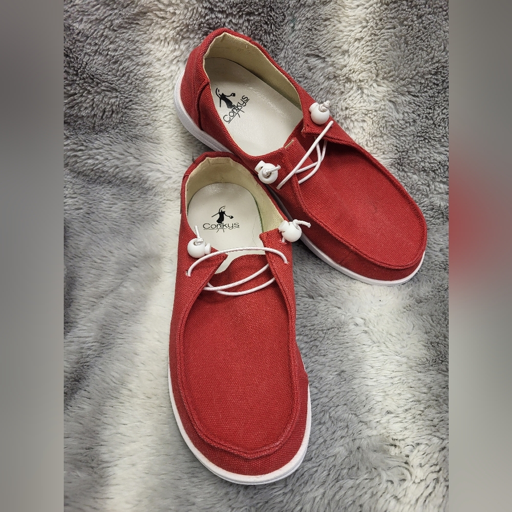 Red Corkys size 10 shoes